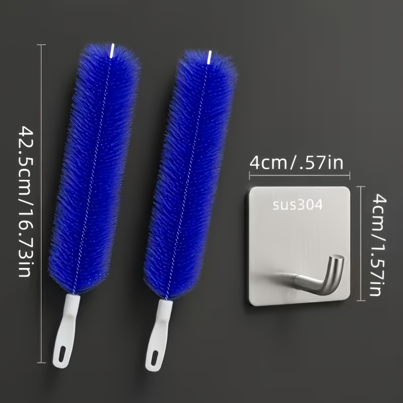 2pcs Set (Fan Cleaning Brush + Hook), Flexible Dusting Tool